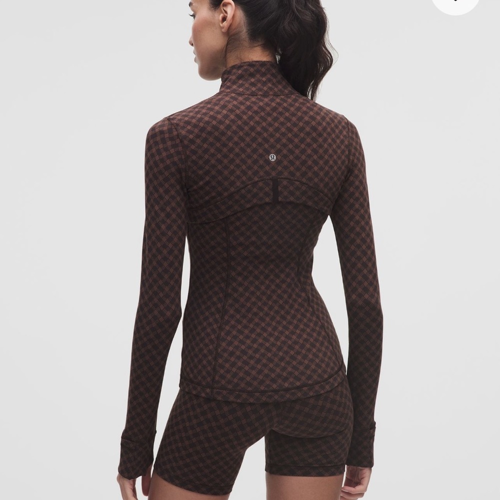 Brown Checkered Activewear Set